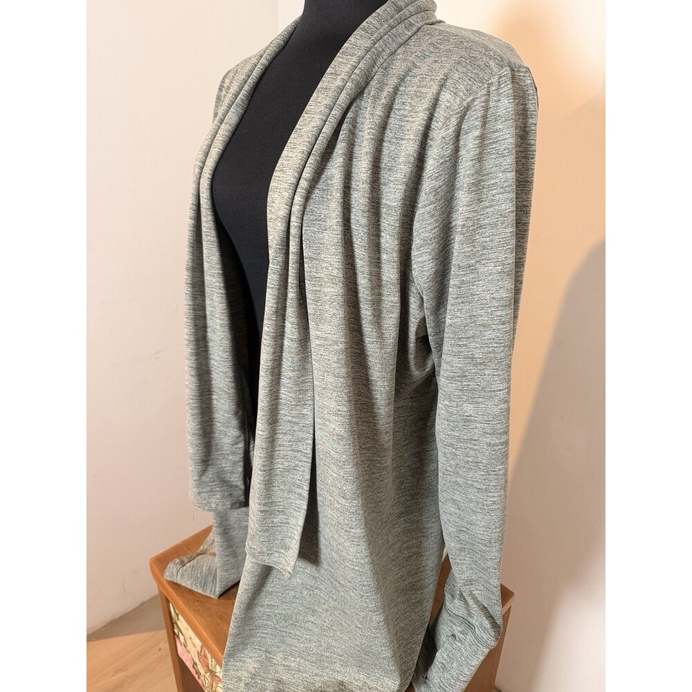 Nike Women’s Cardigan 1X Green Long Sleeve Open Thumb Holes Dri-Fit Stretch